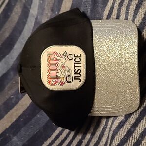 NWT Snoopy Peanuts Justice Glitter Patch Basebalk Hat